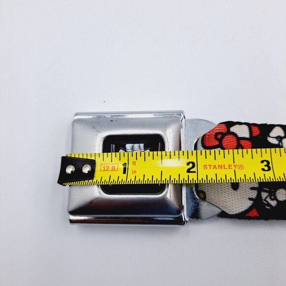 Rare Buckle-Down Seatbelt Sanrio Hello Kitty Bows Women’s Black Adjustable Belt - Picture 10 of 10